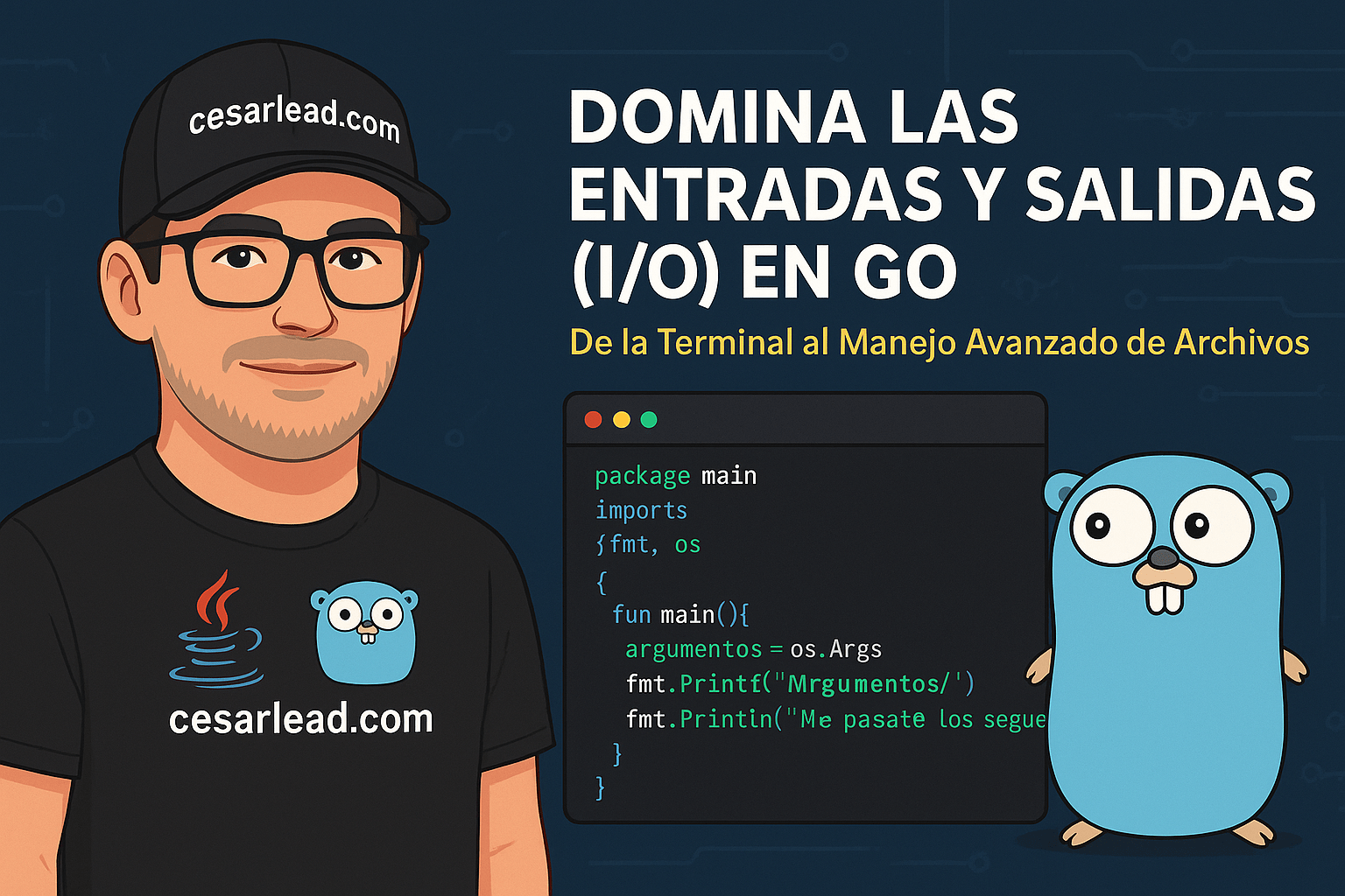 Imagen de portada para Domina las Entradas y Salidas (I/O) en Go: De la Terminal al Manejo de Archivos