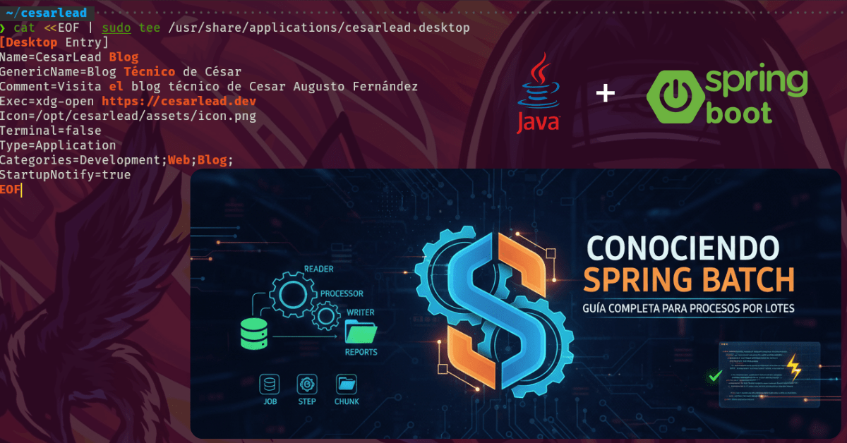 Imagen de portada para Conociendo Spring Batch: Guía Completa para Procesos por Lotes!!!