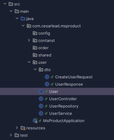 Estructura de paquetes recomendada