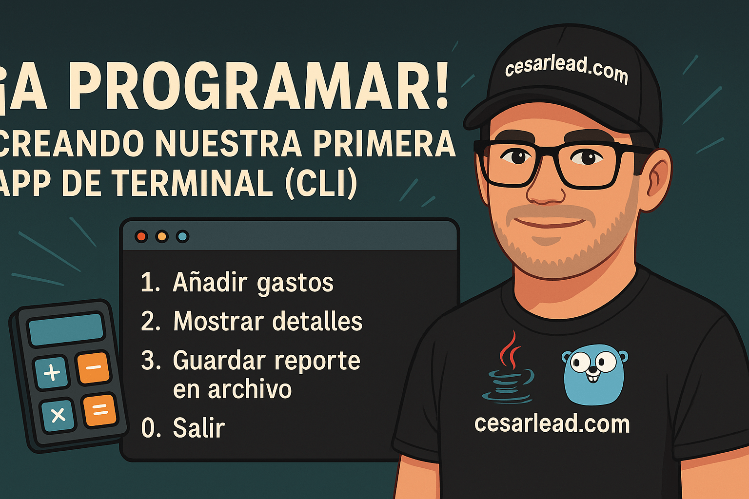 Imagen de portada para Go desde Cero, Pero Bien: Calculadora de Gastos CLI